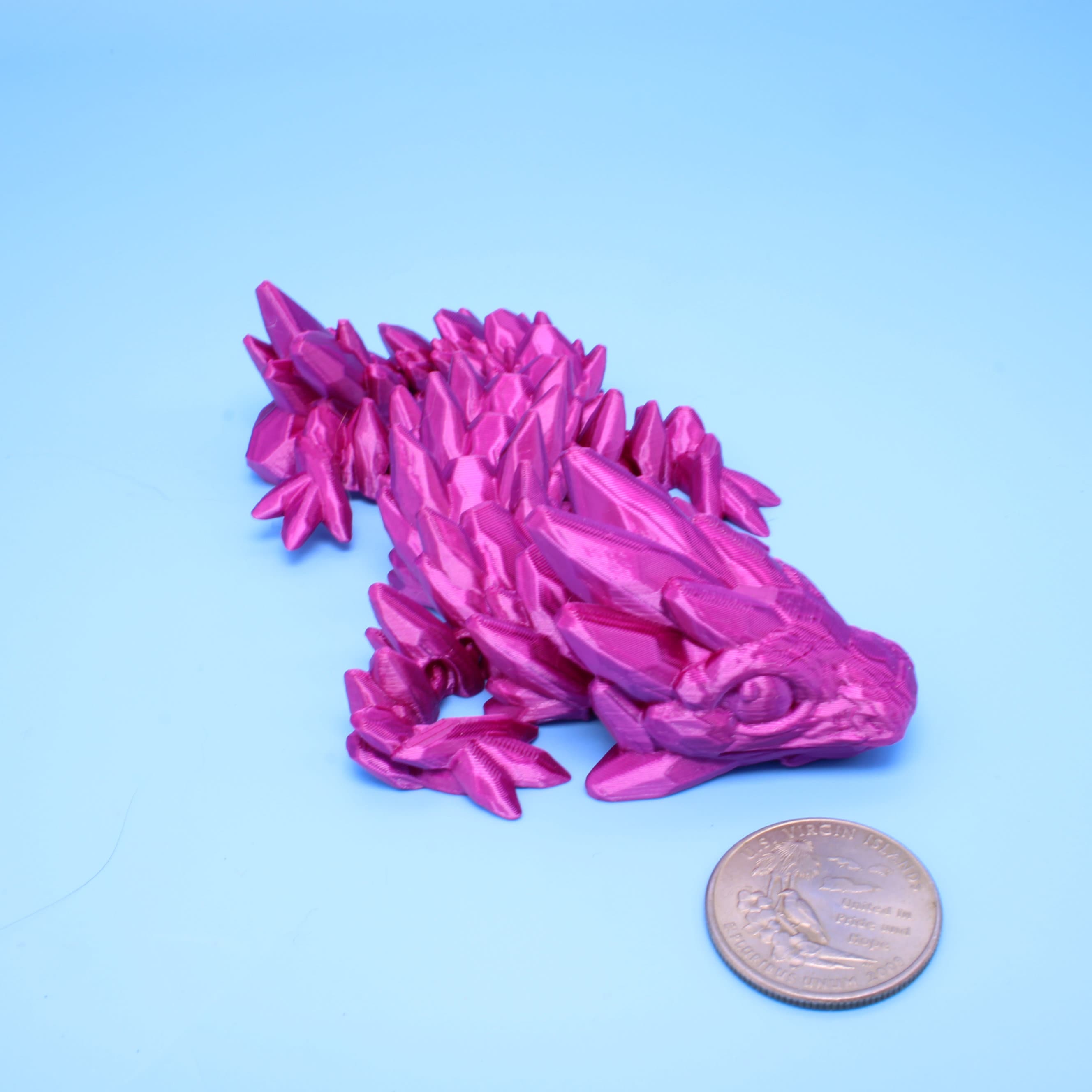 Baby Gem Dragon, 3D Printed, Articulating 7 in. (Made)