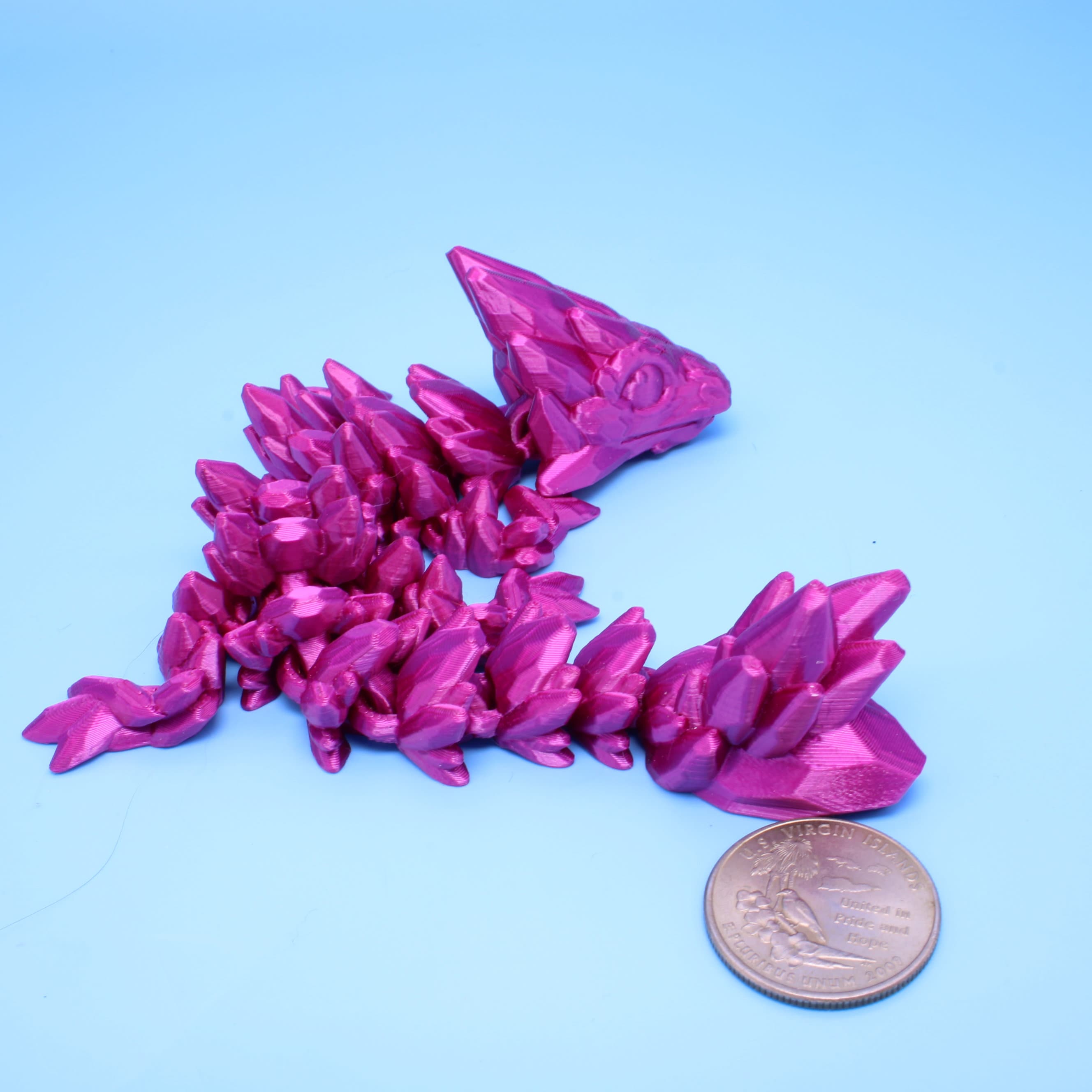 Baby Gem Dragon, 3D Printed, Articulating 7 in. (Made)