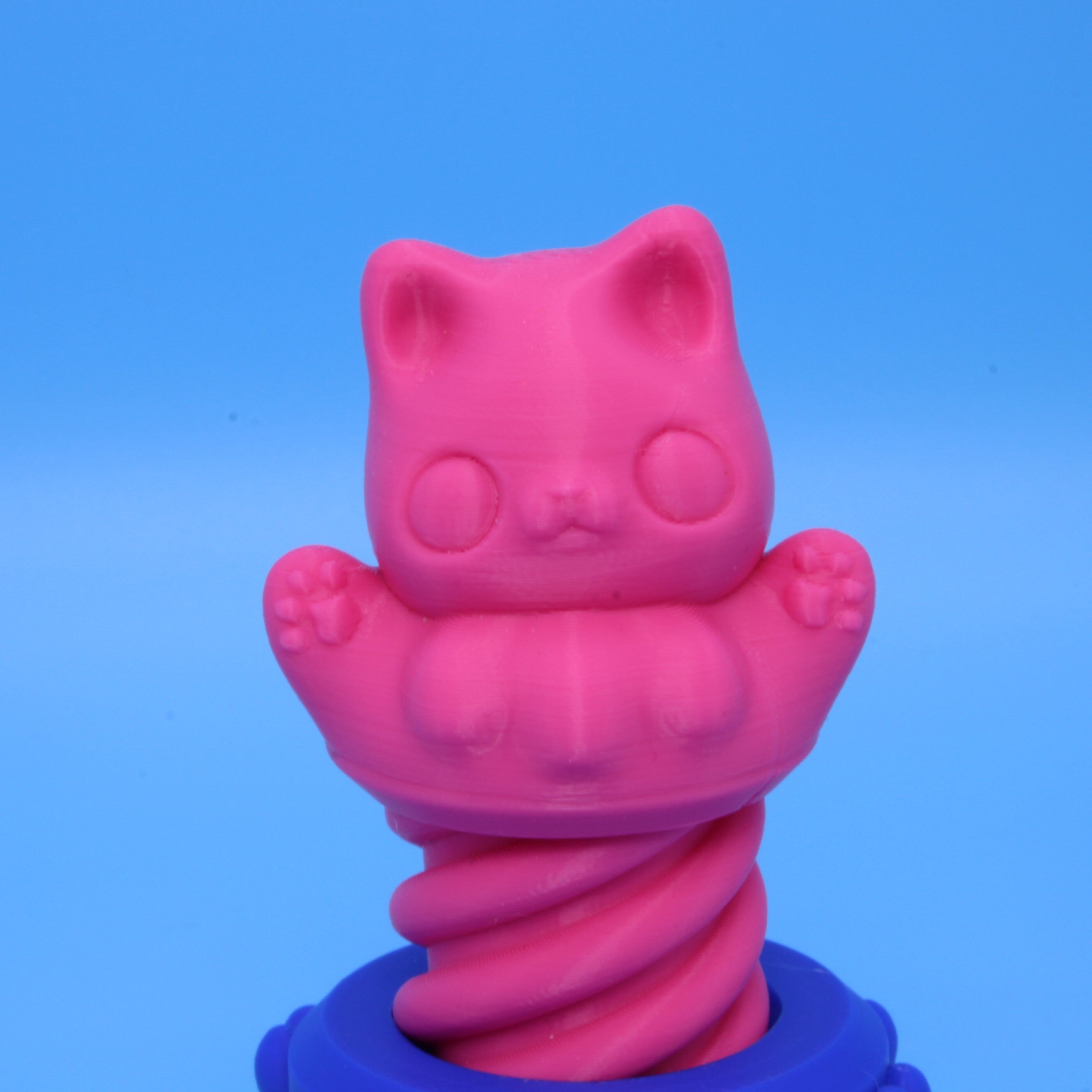 Pink Kitty Cat Bolt with Blue. 2 sizes.