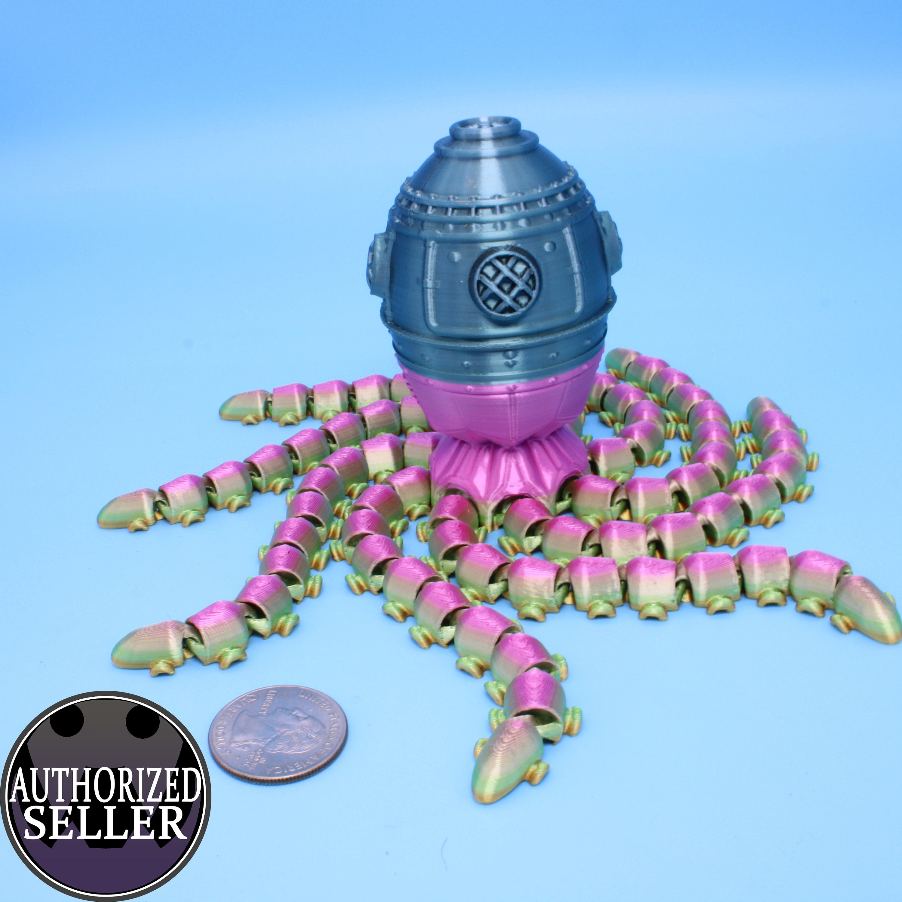 Articulating Octopus | 3D Printed Octogauge | Sensory Toy | Great Fidget Toy | Desk Buddy | Stim Toy