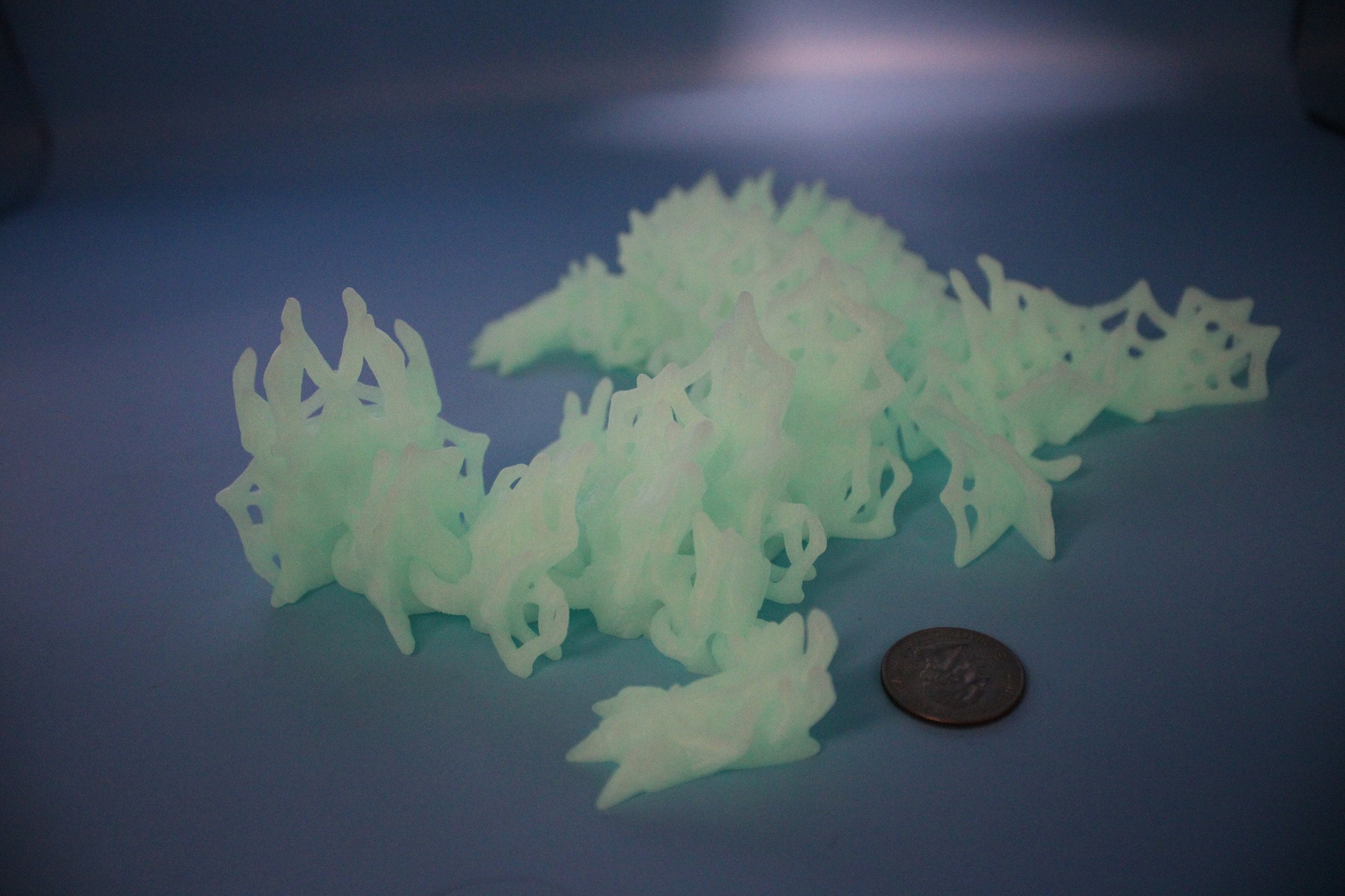 Wicked Dragon "Glow in the Dark" | 3D printed | Articulating Dragon | 19.5 in.