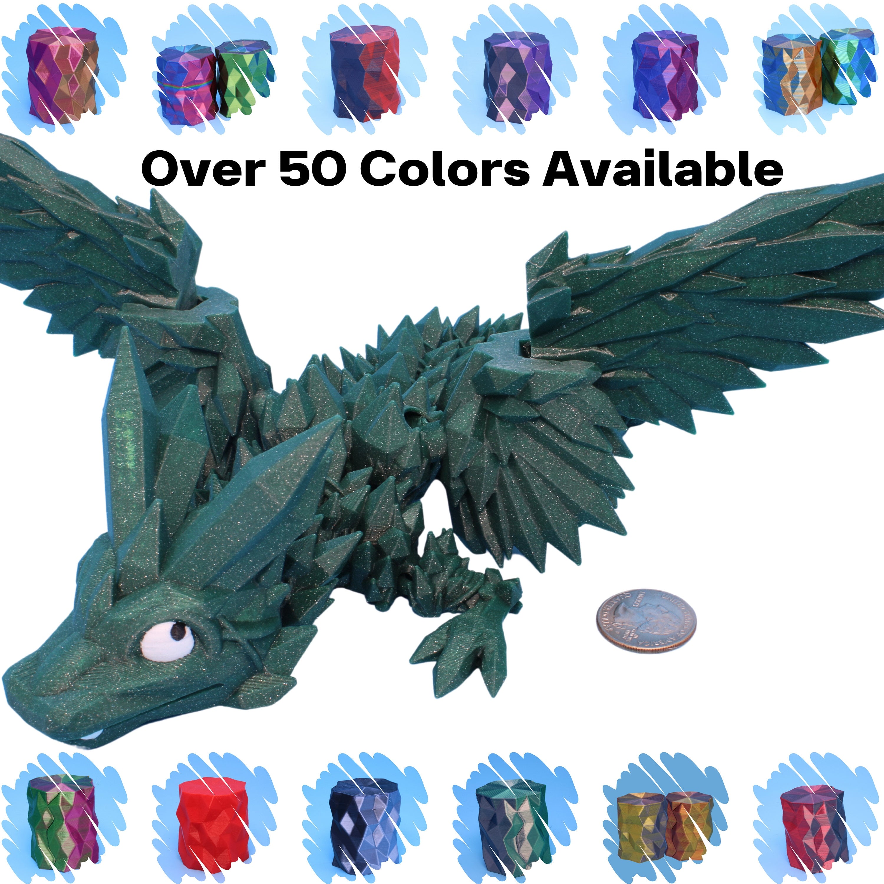 Baby Crystal Wing Dragon | 3D Printed