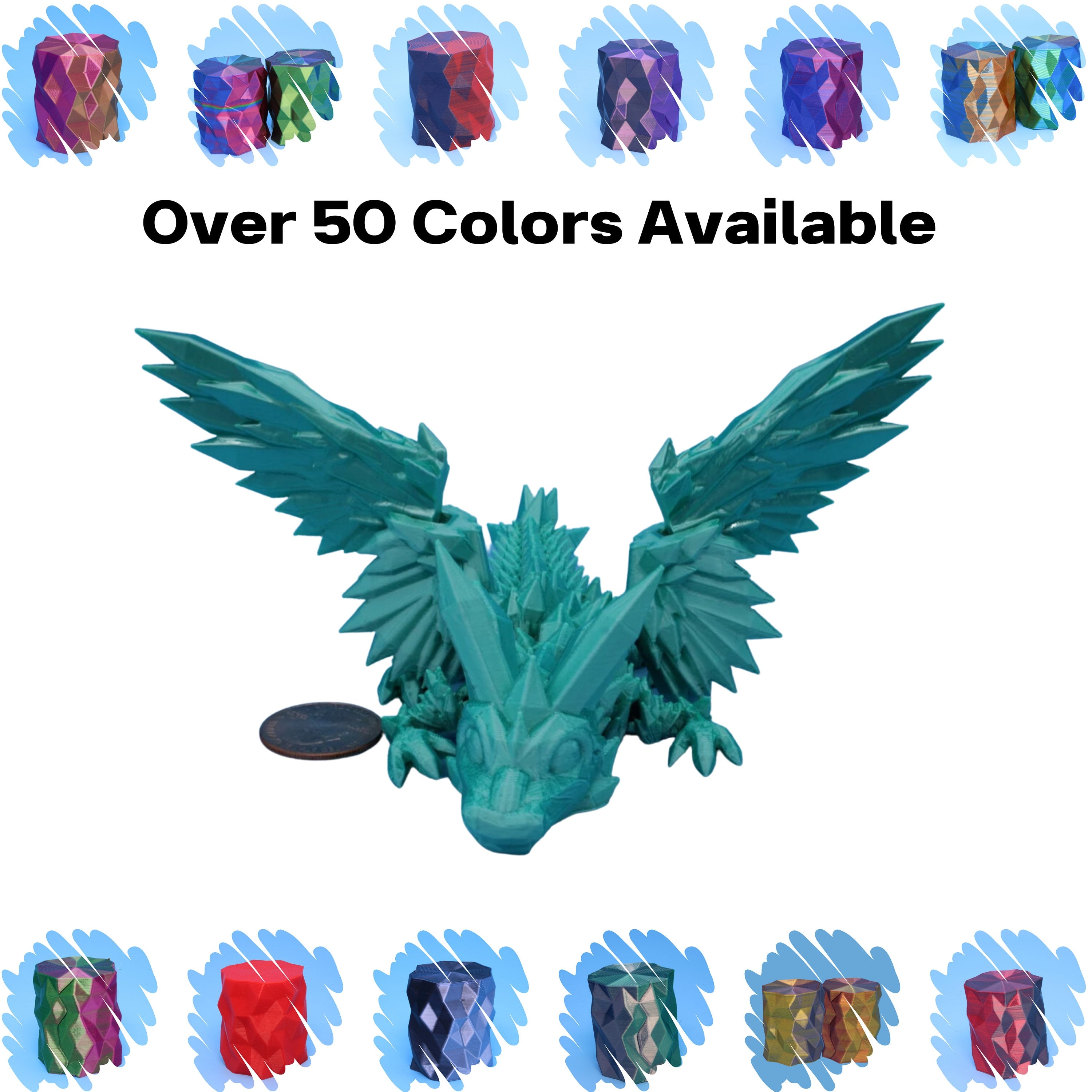 Baby Crystal Wing Dragon | 3D Printed
