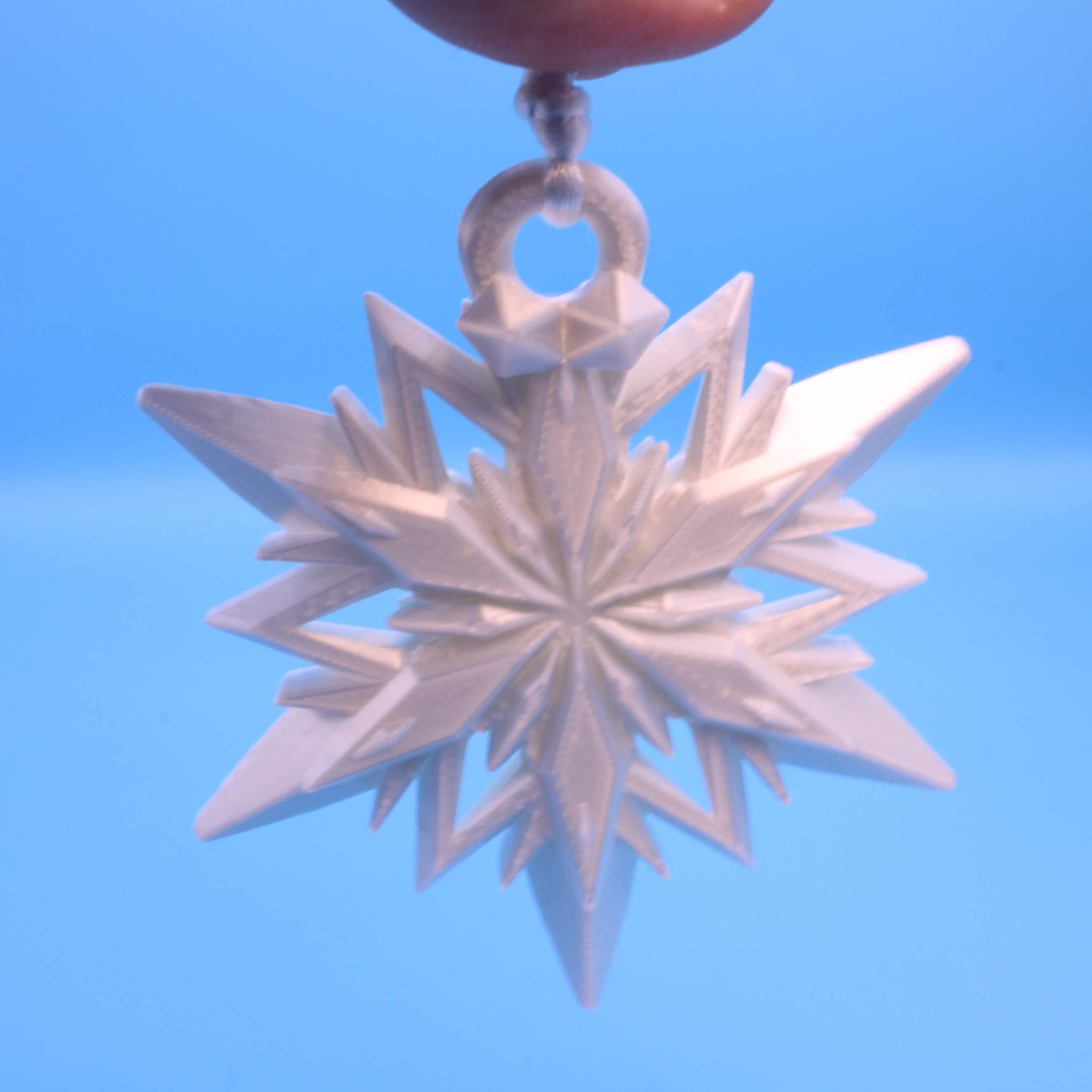 Snowflake Christmas Tree Ornament | 3D Printed