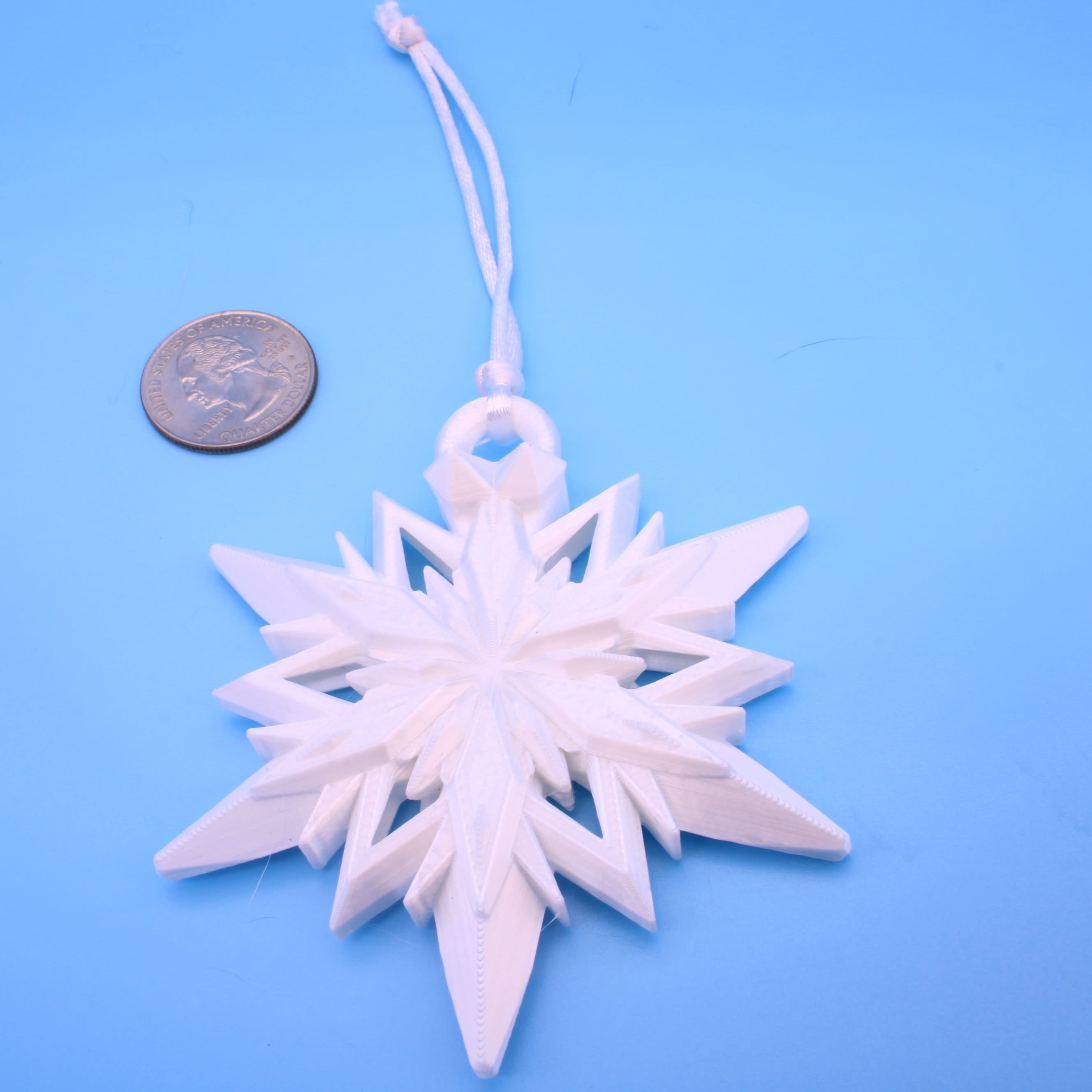 Snowflake Christmas Tree Ornament | 3D Printed