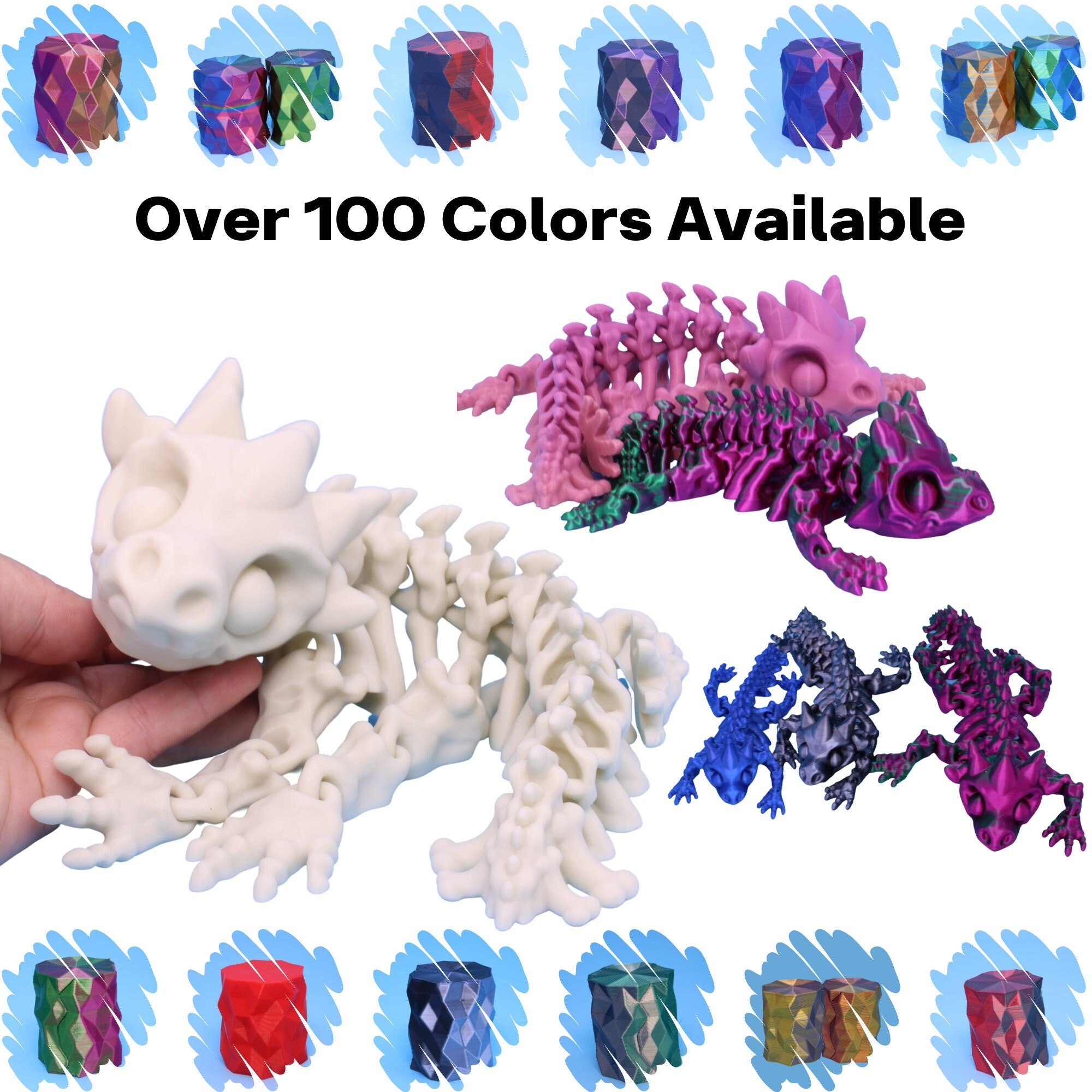 Skeleton Tiny Dragon | 3D Printed
