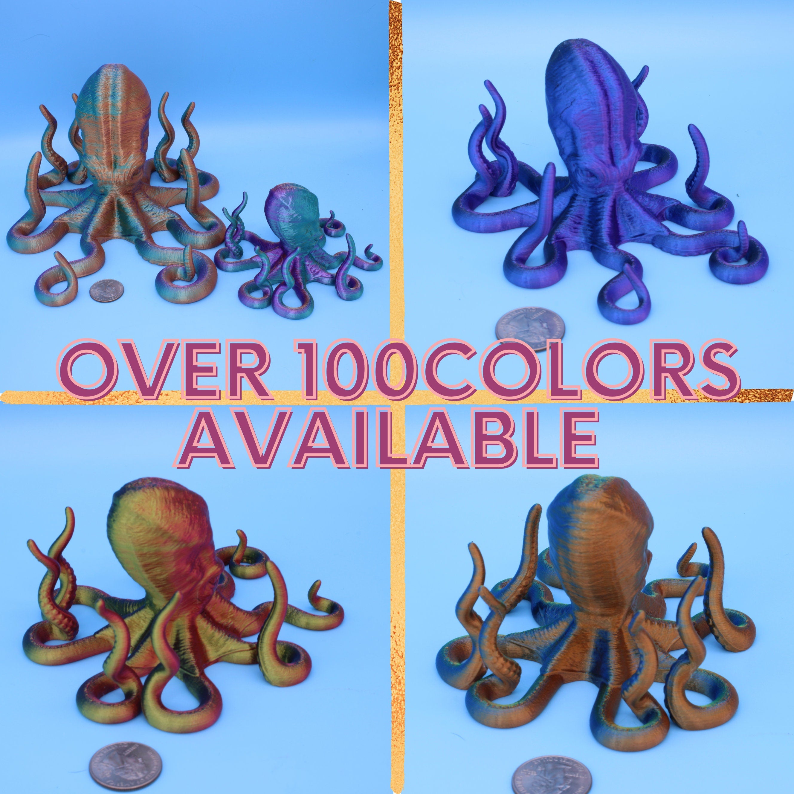Octopus Art / Phone / Tablet - 3D Printed