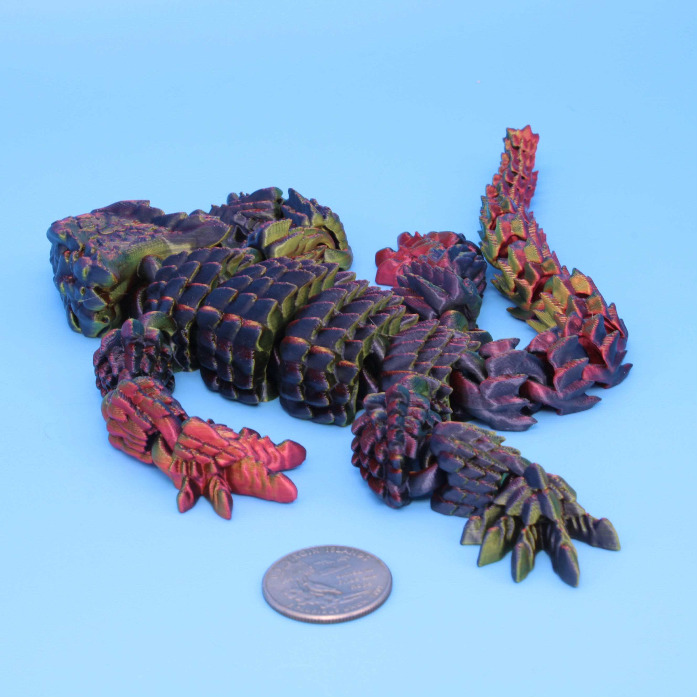 Lizard Armadillo, Over 100 Colors available - 3D Printed | Made to Order