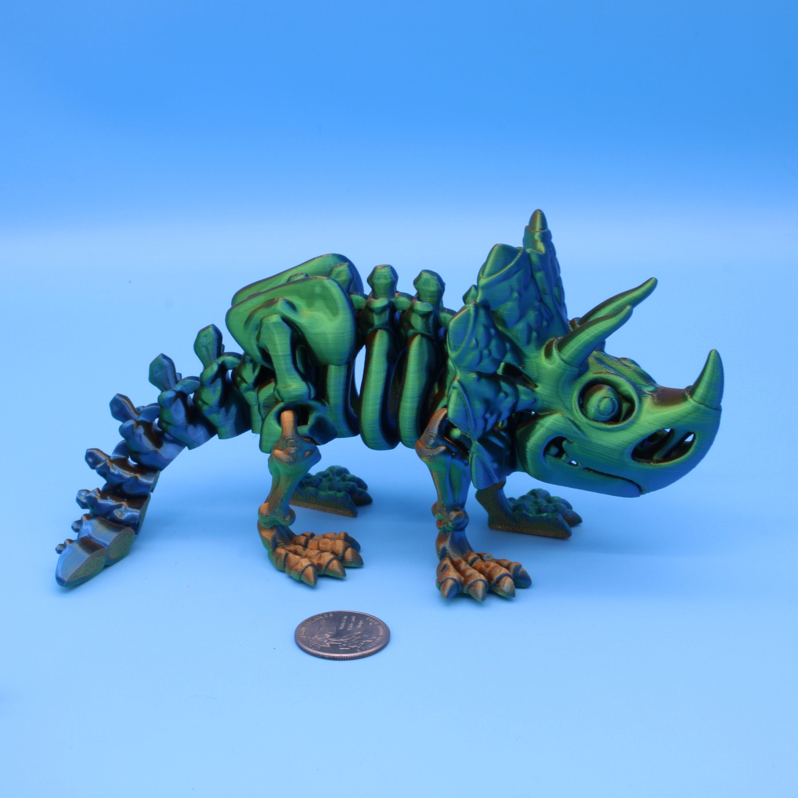 Flexi Skelton Triceratops | Articulating | 3D Printed