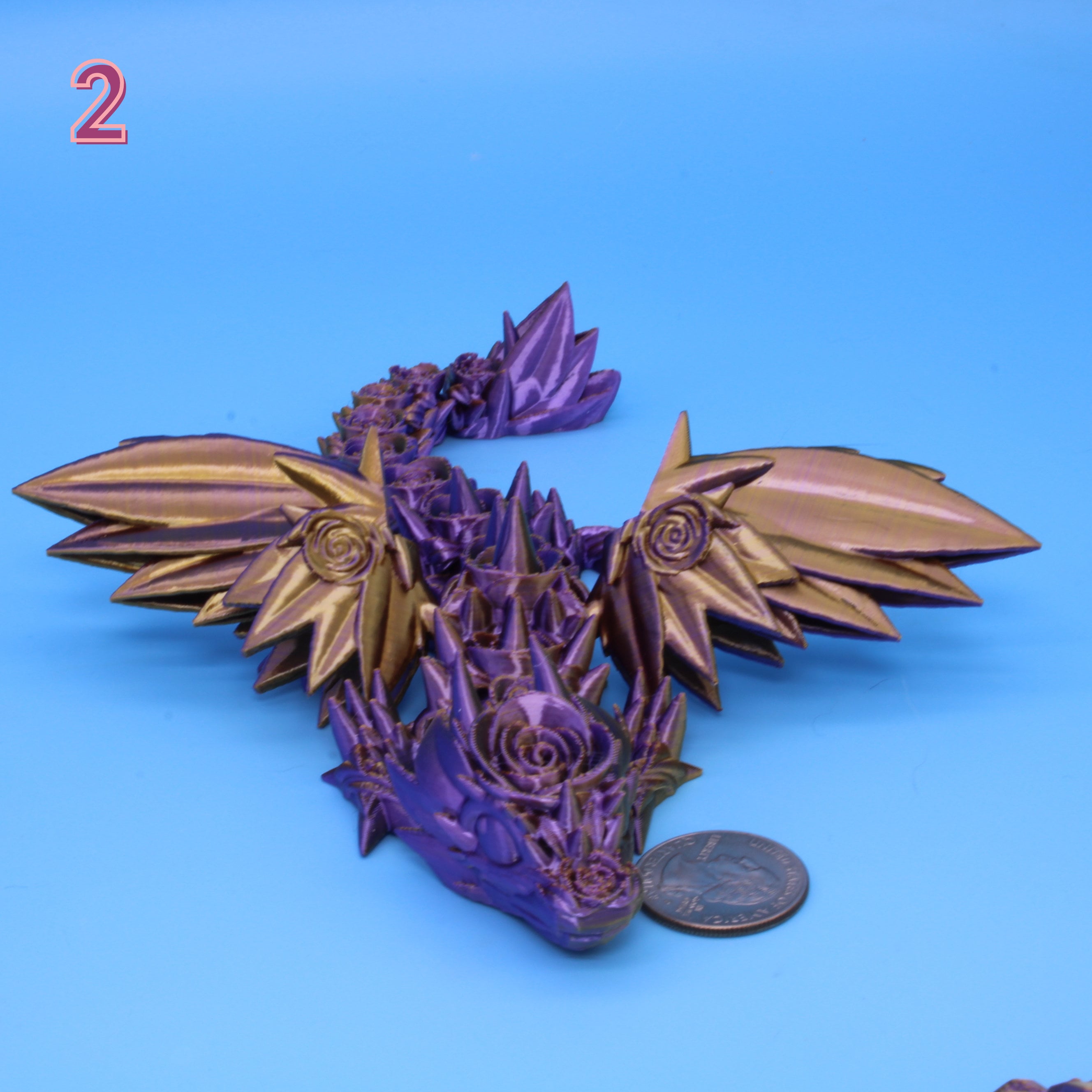 Miniature Dragon, Purple & Gold