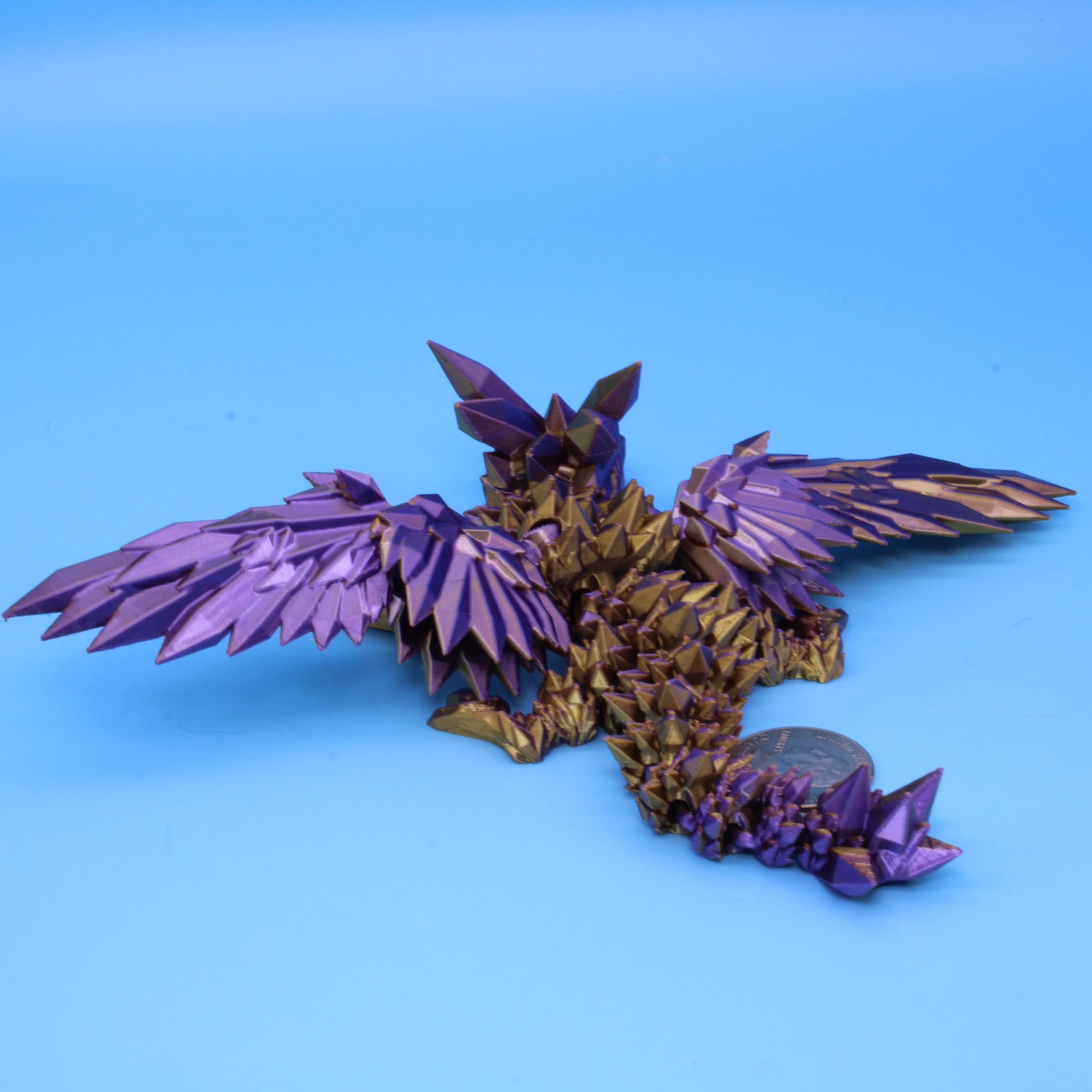 Miniature Dragon, Purple & Gold