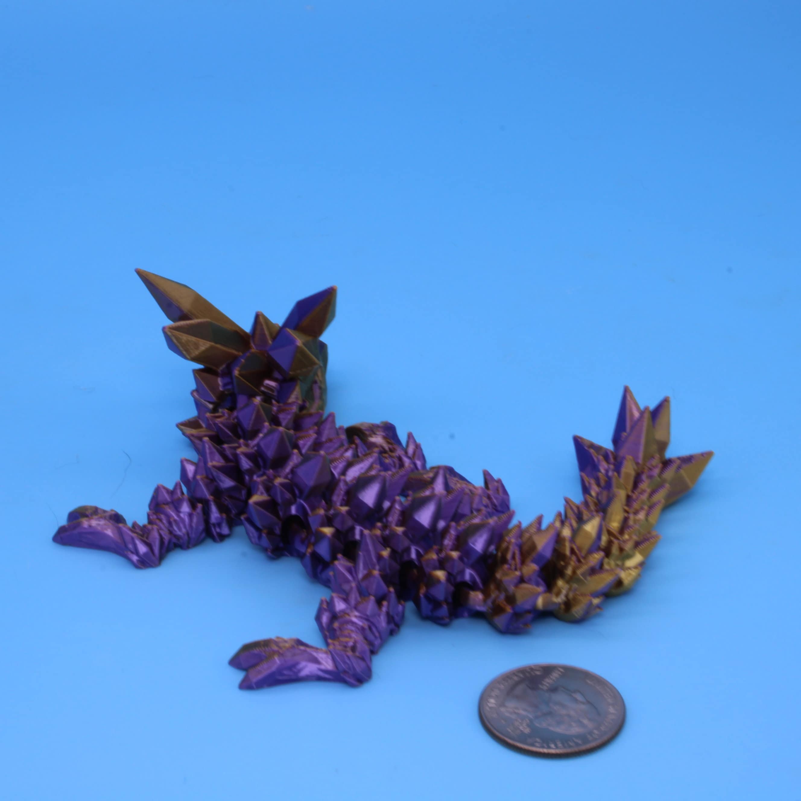 Miniature Dragon, Purple & Gold