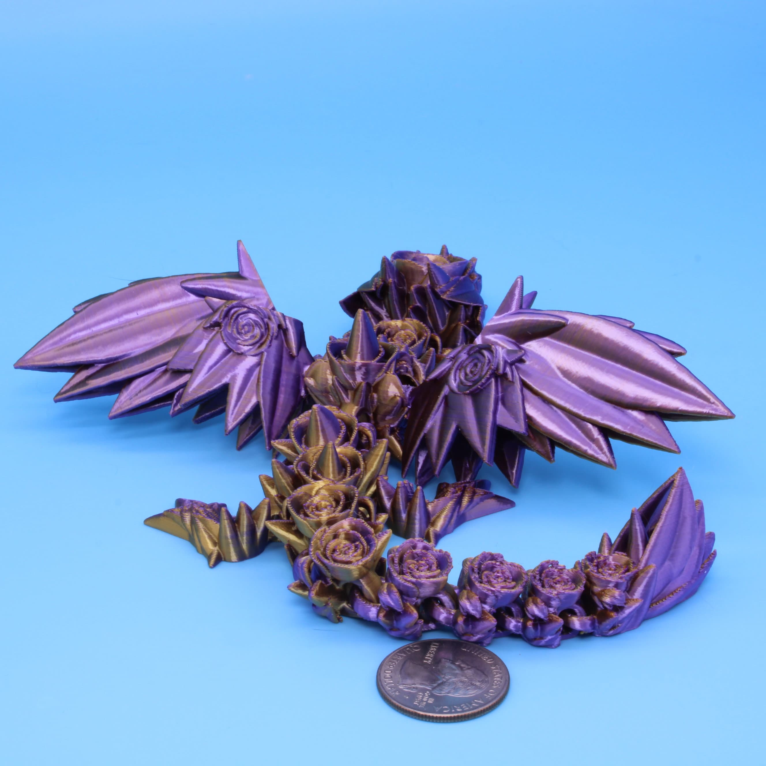 Miniature Dragon, Purple & Gold