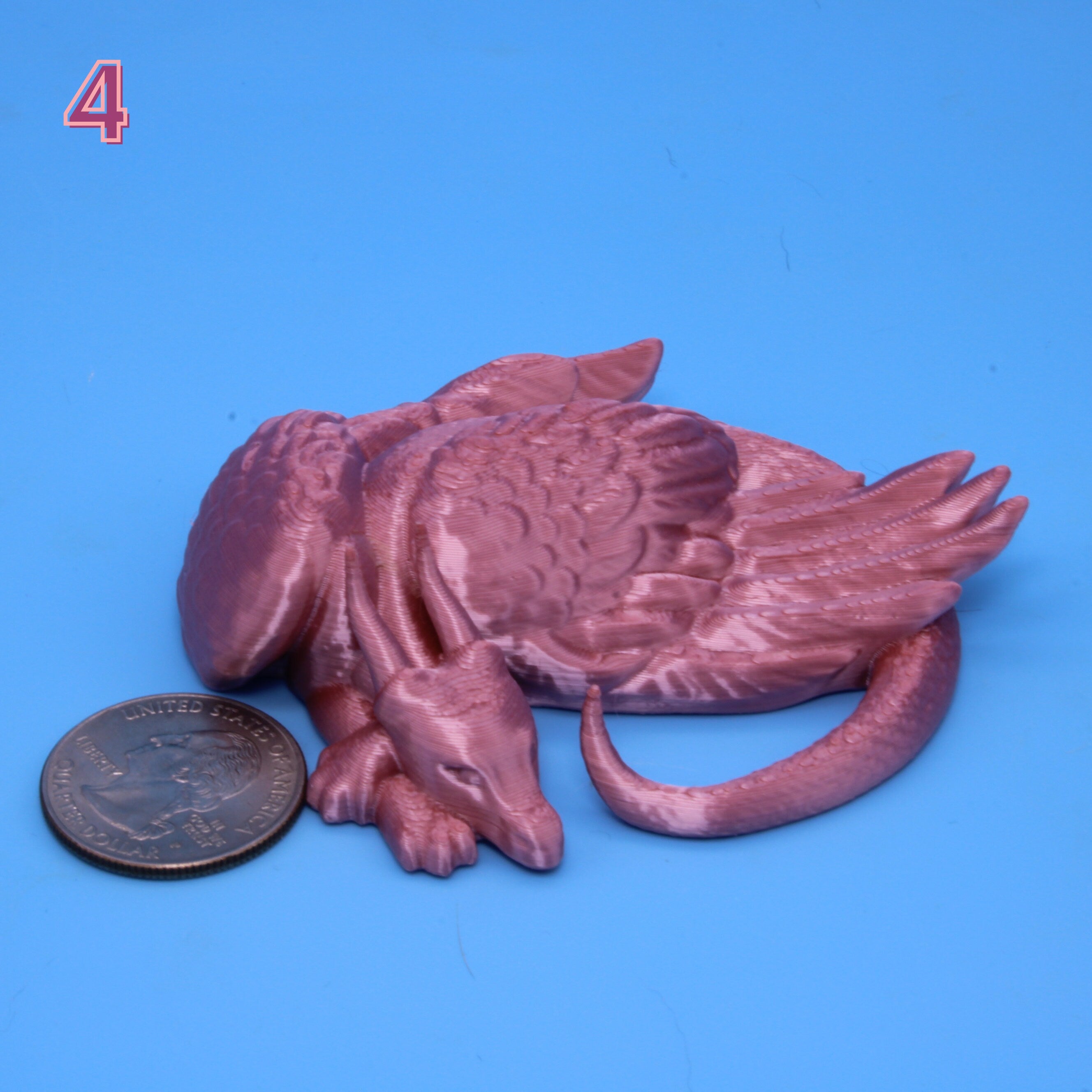 Syris Dragon Figurine Lying Down - 3D Printed