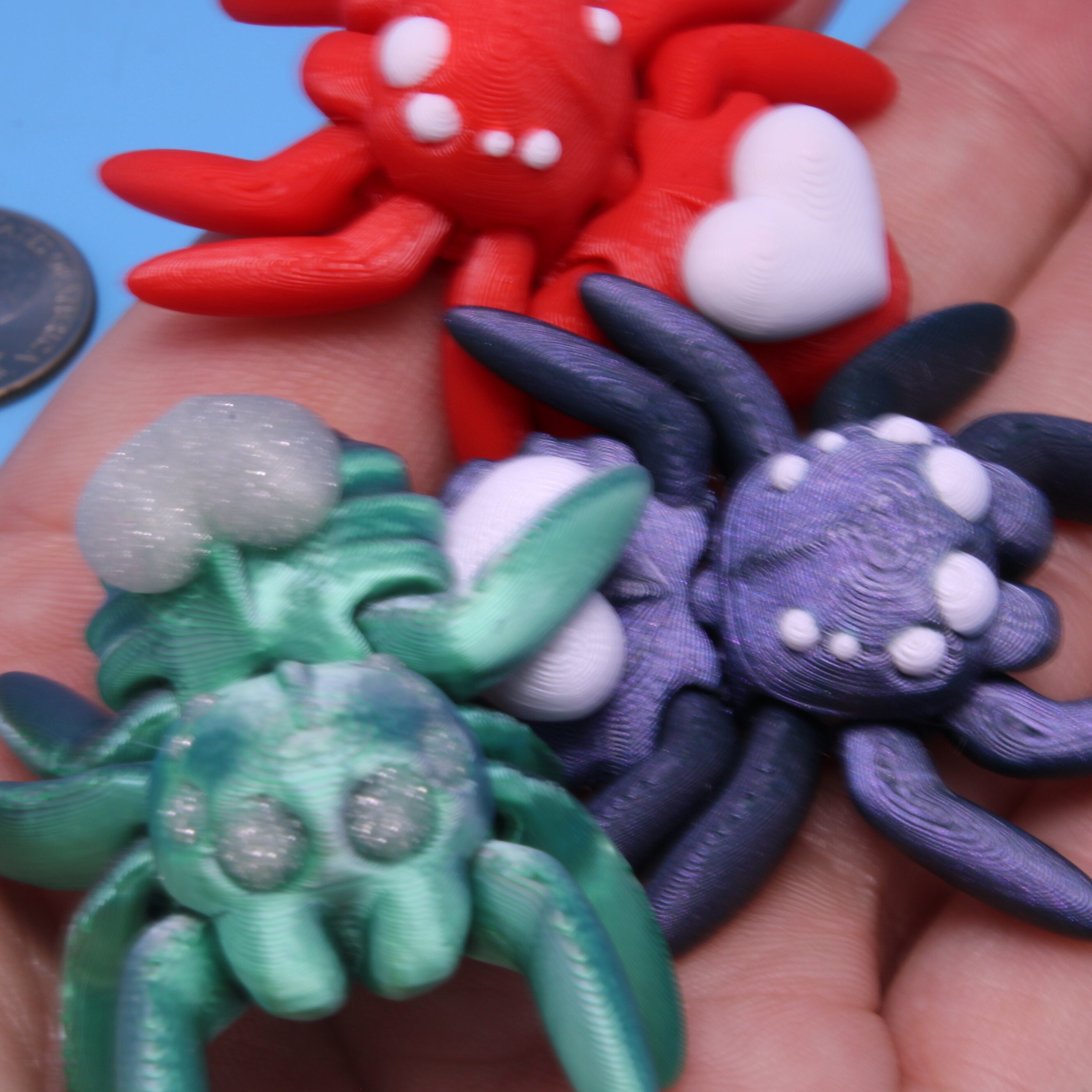 Tiny Spider with Heart - 3D printed