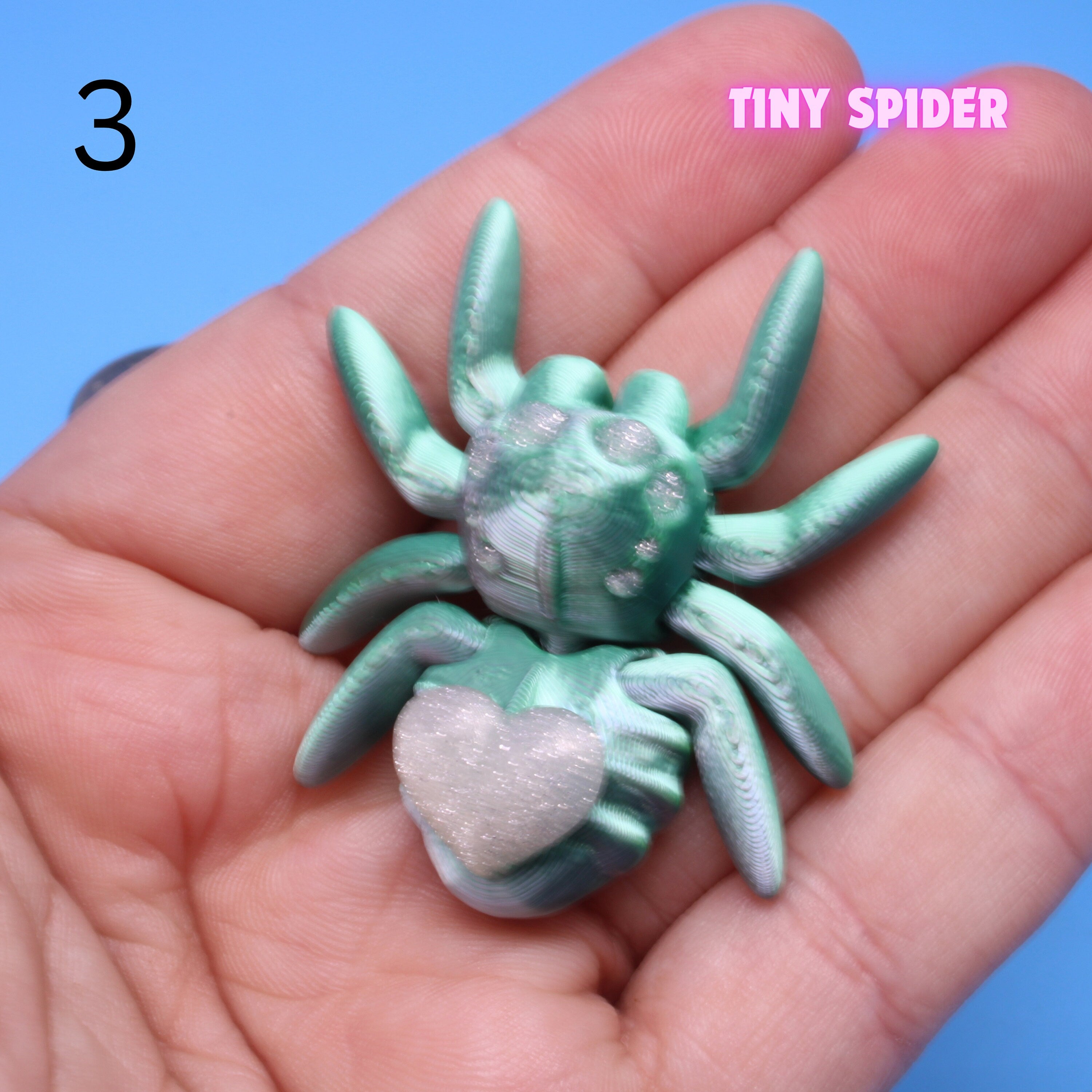 Tiny Spider with Heart - 3D printed