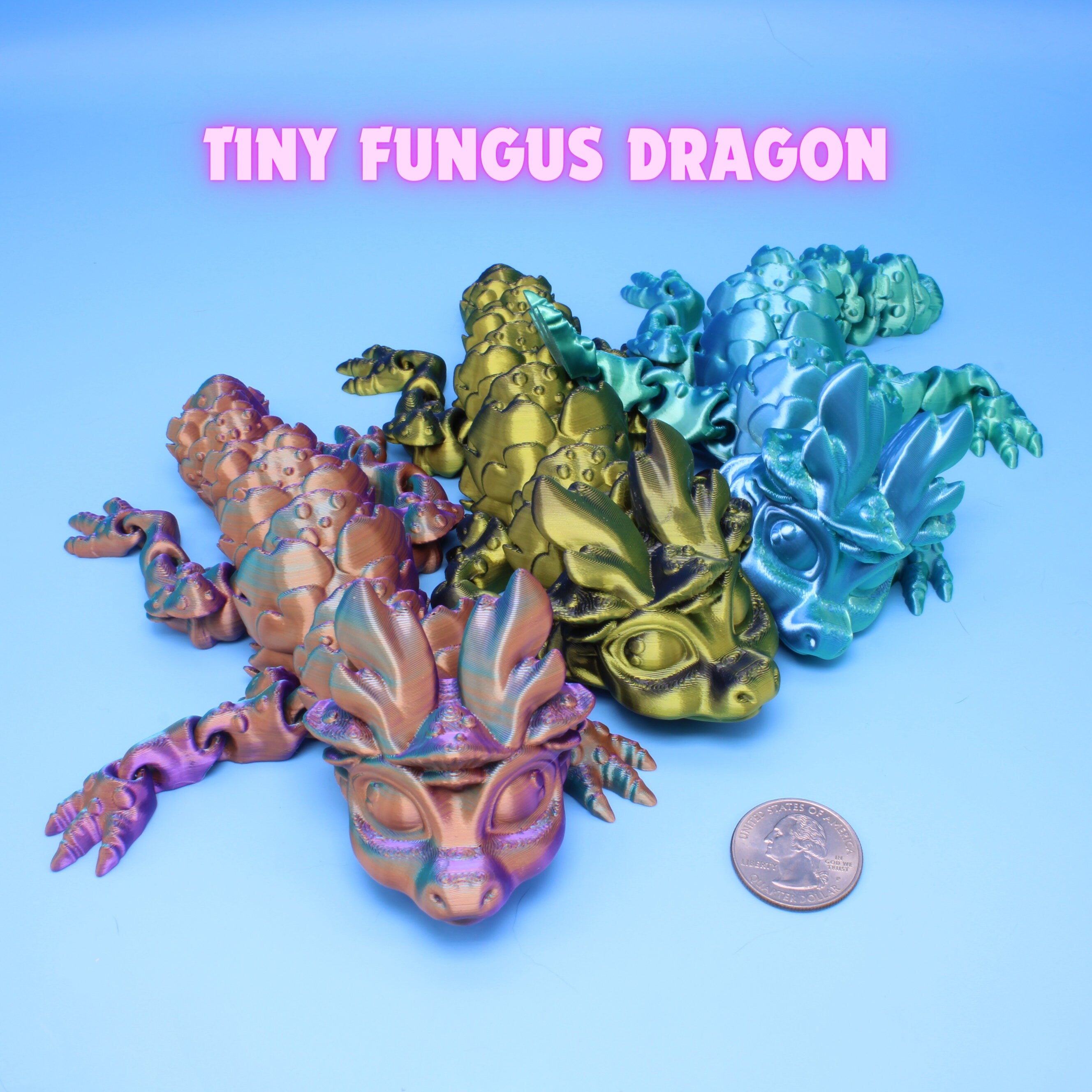Fungus Tiny Dragon 3D Printed Articulating