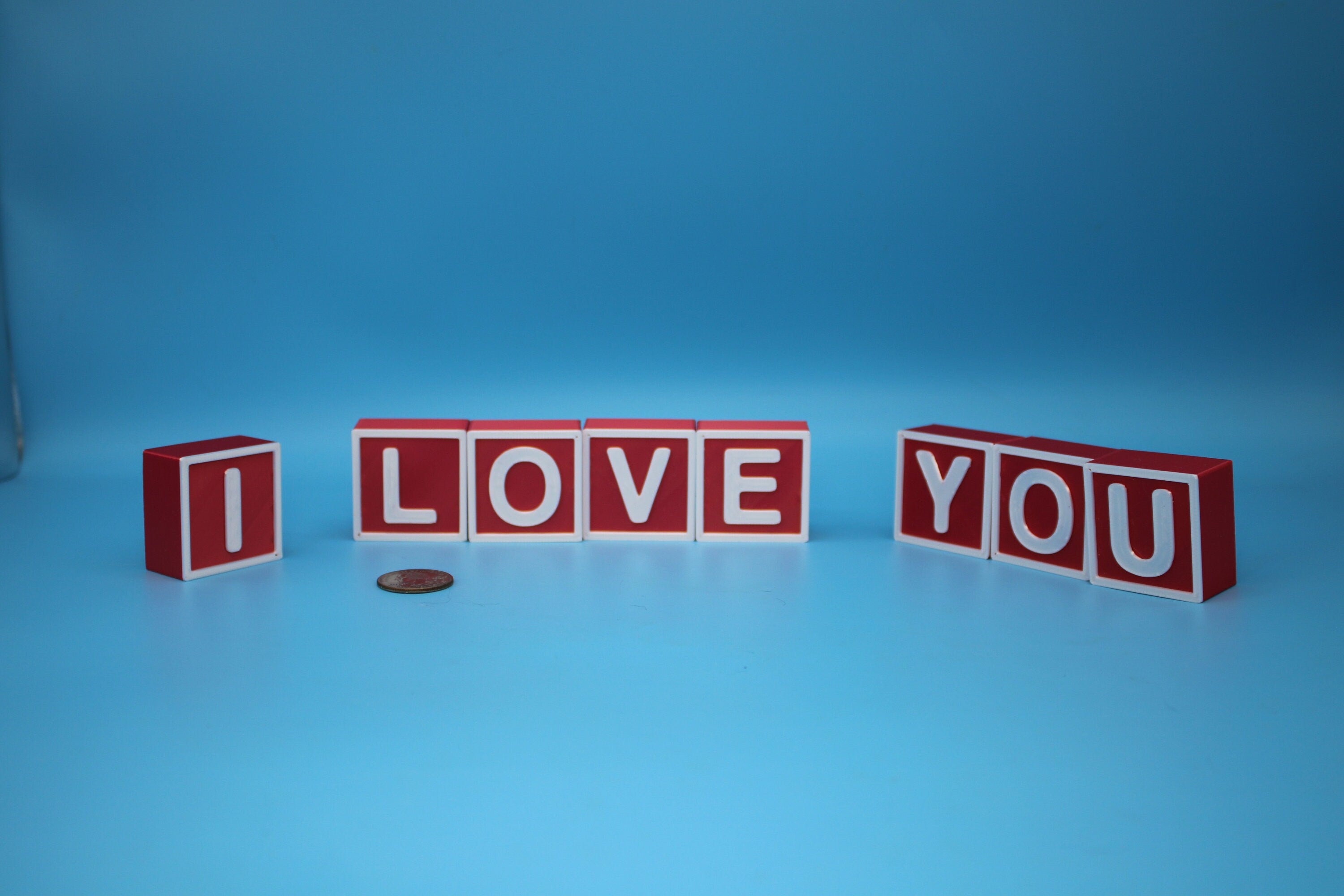 Blocks Valentines Day Themed - 3D Printed