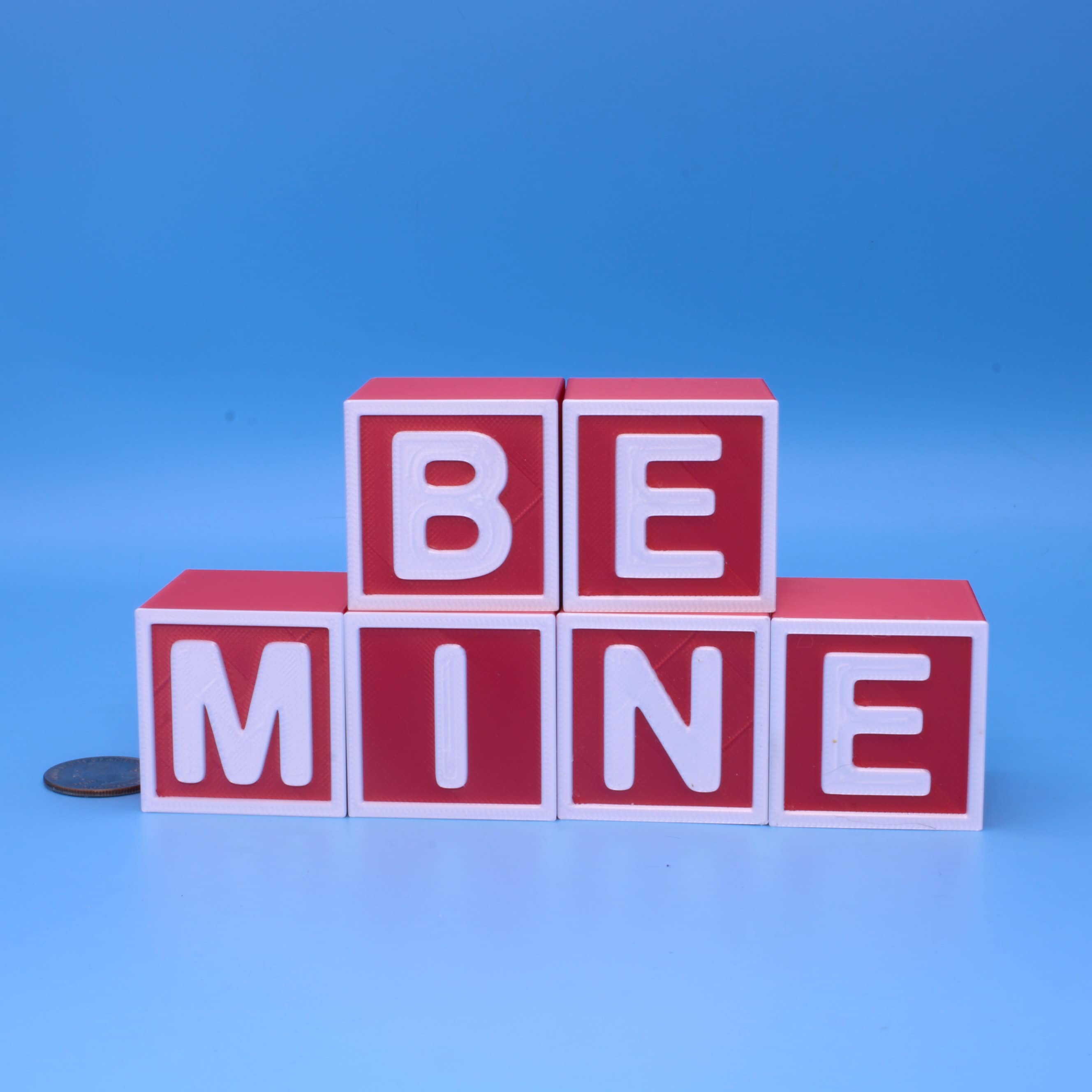 Blocks Valentines Day Themed - 3D Printed