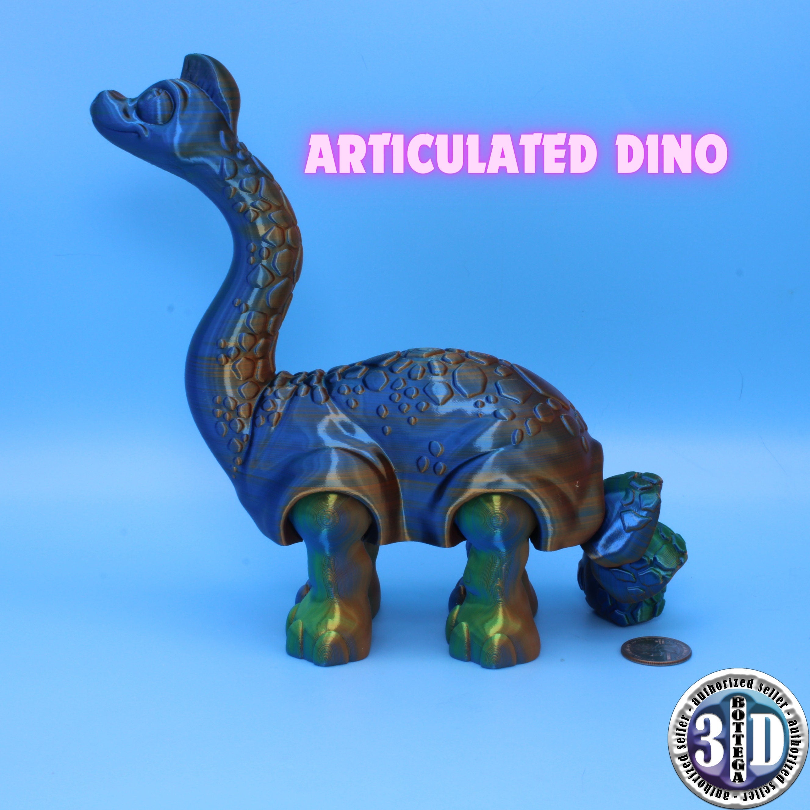 Brachios, 3D Printed Articulating Dinosaur.