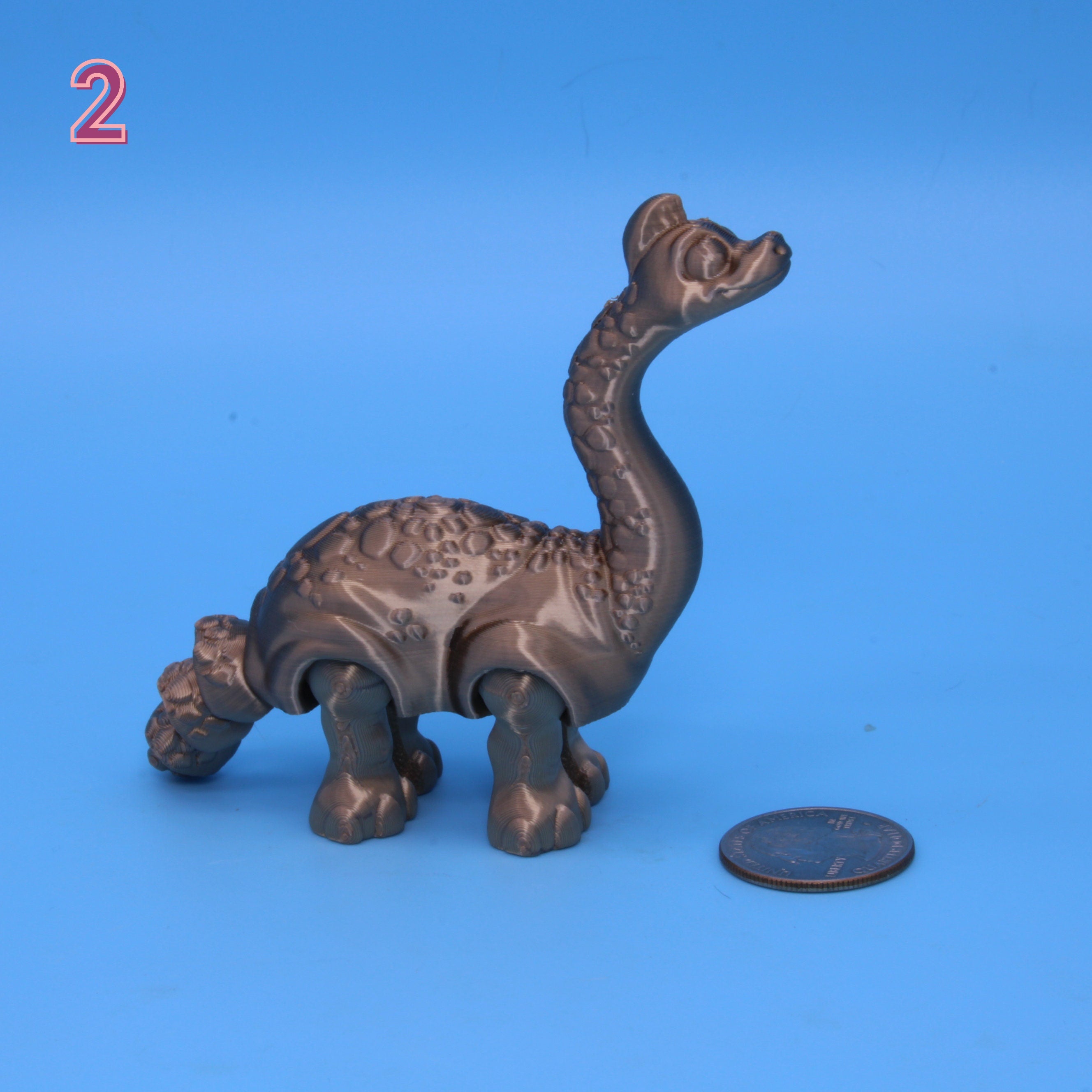 Brachios, 3D Printed Articulating Dinosaur.