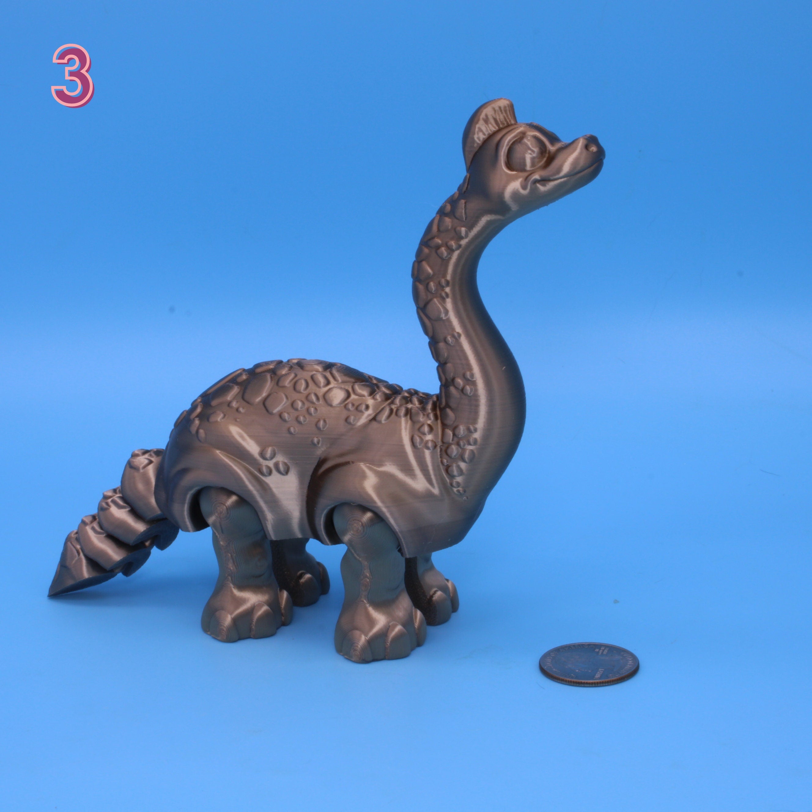 Brachios, 3D Printed Articulating Dinosaur.