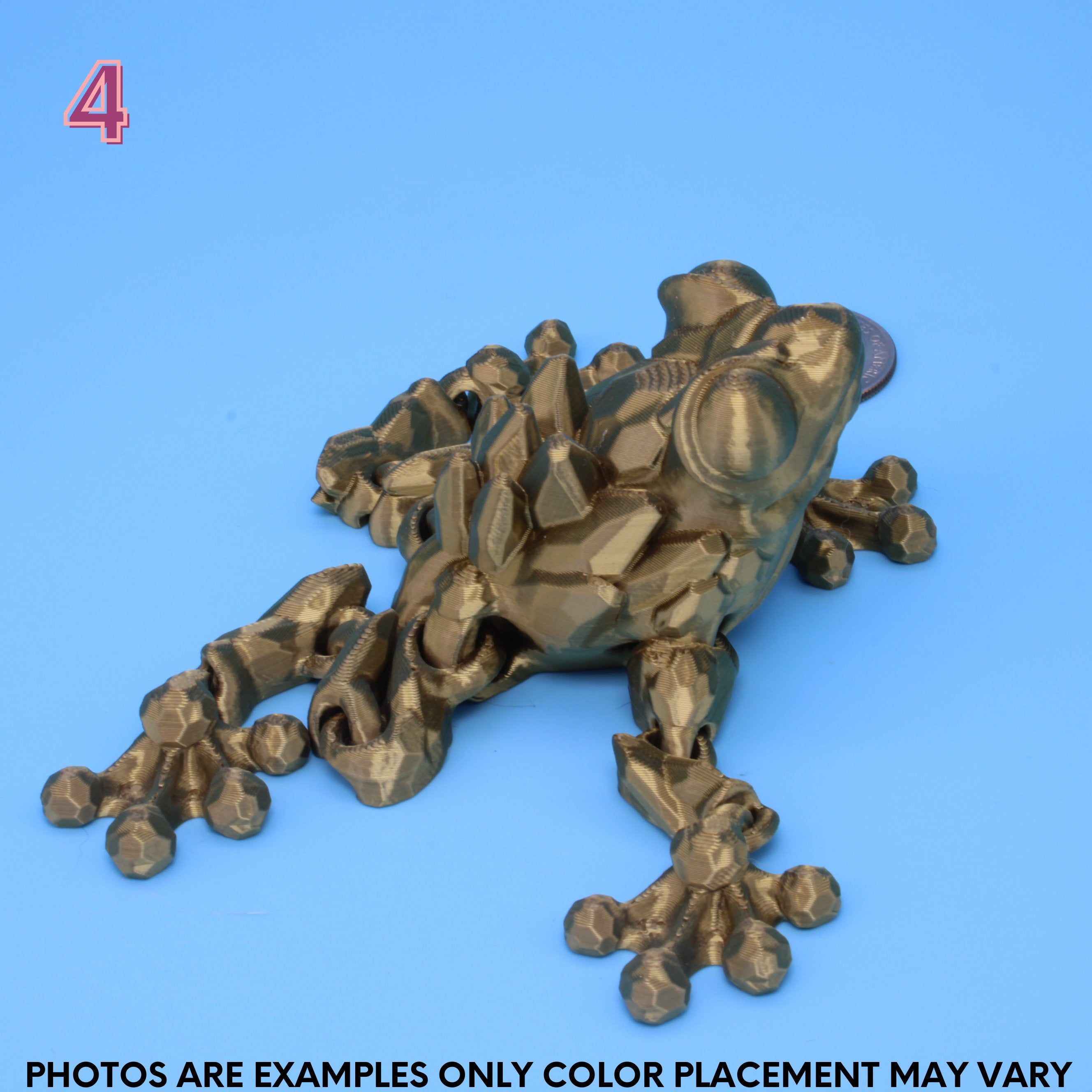 Cute Frogs 3D Printed Fidget Toy, Articulating Frog. - Authorized Seller of Cinderwing