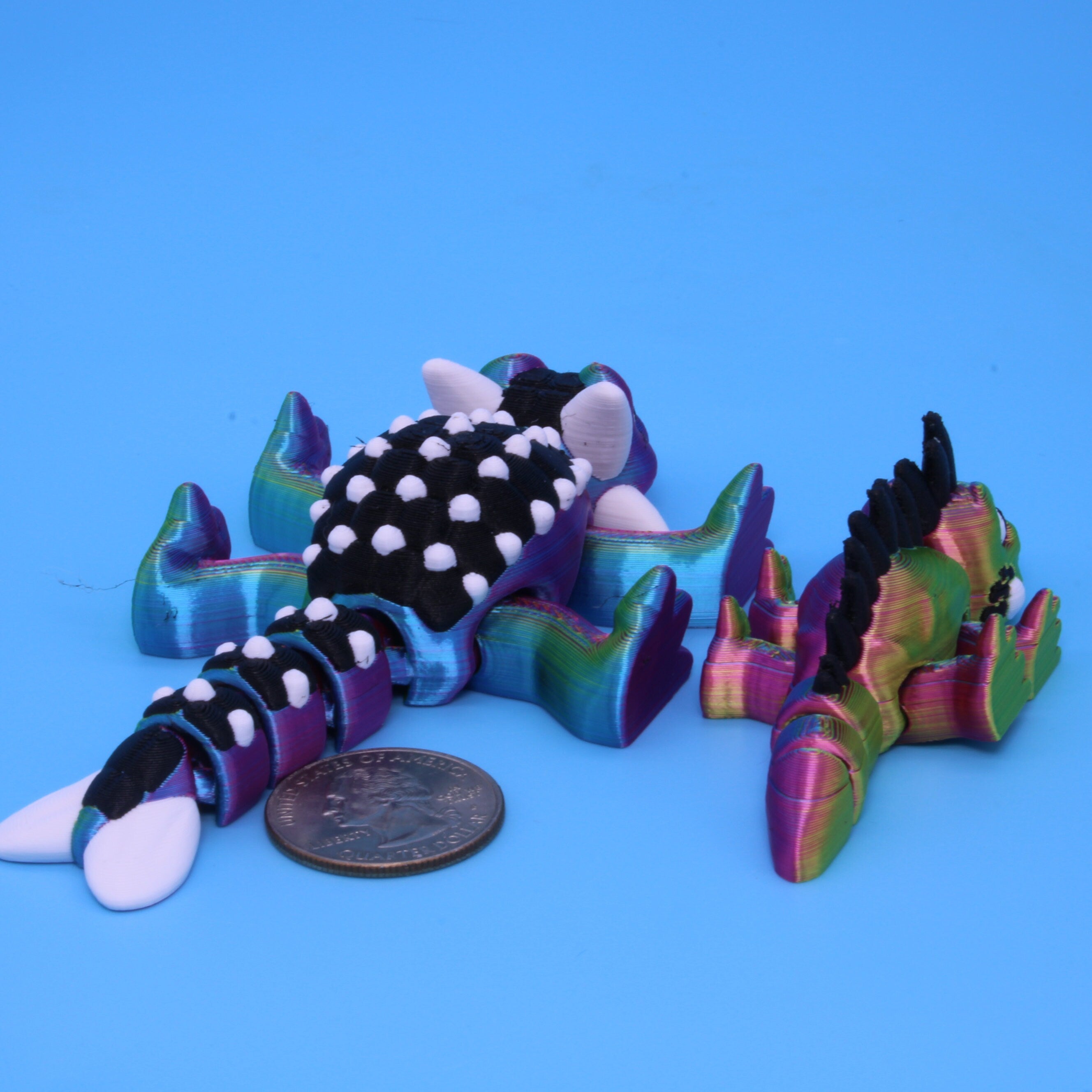 Cute Articulating Baby Ankylosaurus / Iguana | 3D Printed