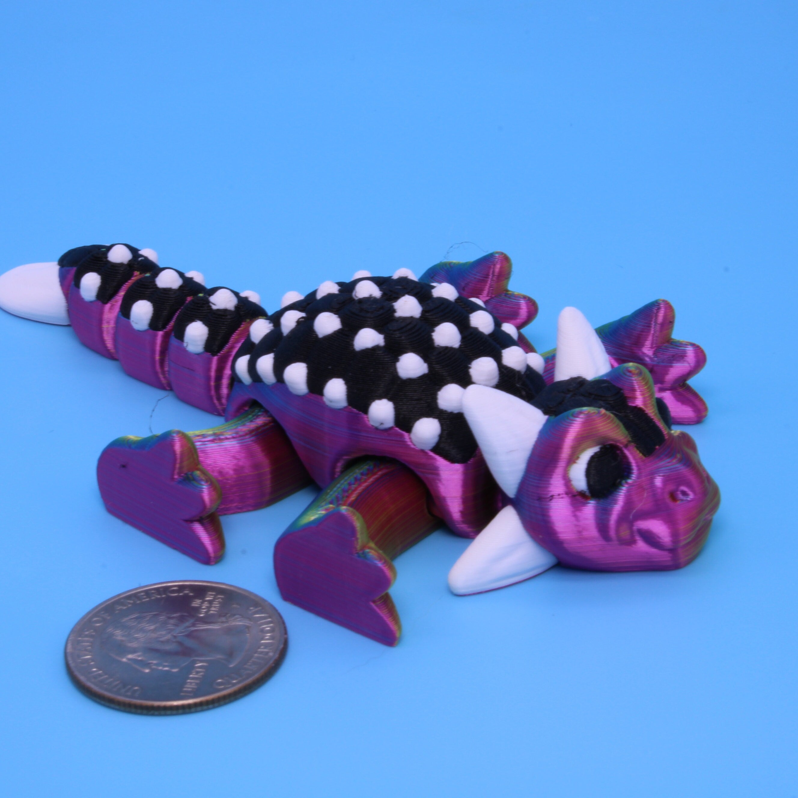 Cute Articulating Baby Ankylosaurus / Iguana | 3D Printed