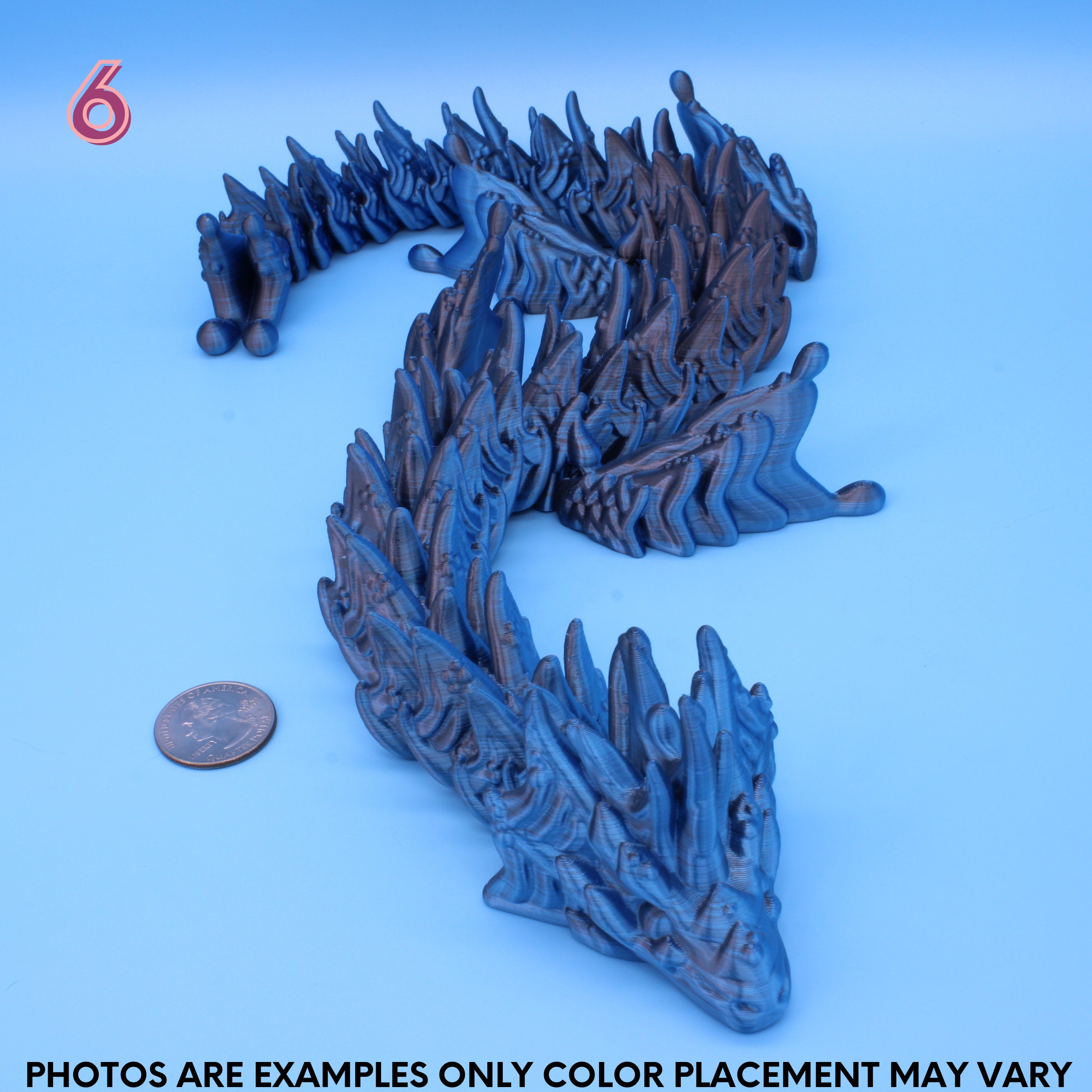 Aquarius Dragon 3D Printed - Authorized Seller of Dragons Den